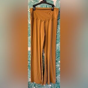 Aerie OFFLINE real me flare high rise mustard brown xl